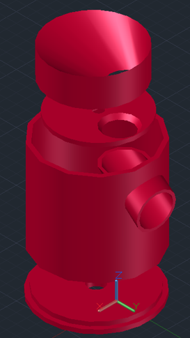 Photo of the assembled 3D-printed automatic cat feeder prototype